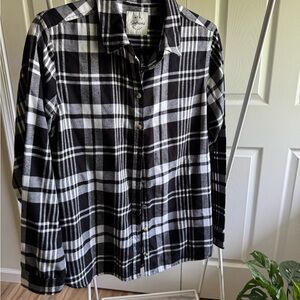 Jachs Black and White Casual Button Down Shirt